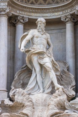 tafsilât-in Çeşme trevi, Roma, İtalya.