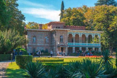 Tsinandali, Gürcistan - 30/09/2018: Tsinandali Sarayı ve Bahçe, Çavçavadze Evi Müzesi -: Kakheti, Georgia, Caucasus.