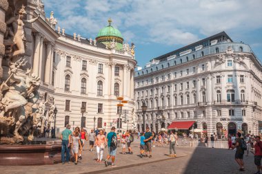Vienna, Austria - 19.08.2018: Horse-drawn carriage or Fiaker, po clipart