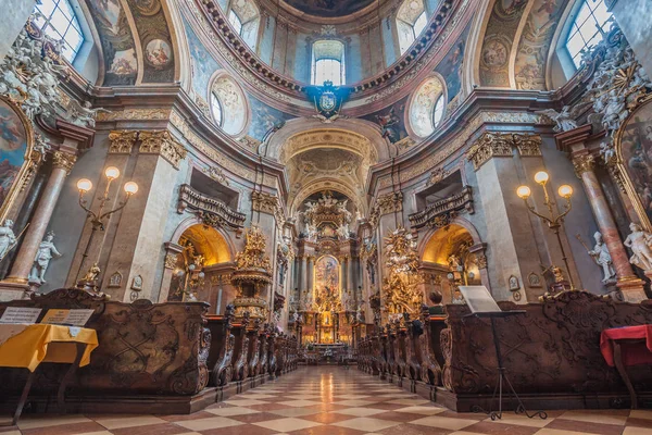 Vienna Oostenrijk 2018 Interieur Van Peter Church Peterskirche Wenen — Stockfoto