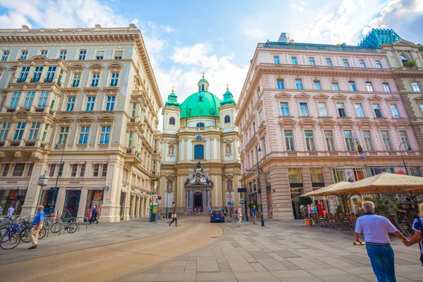 Wien Österreich 2018 Peterskirche Barocke Römisch Katholische Pfarrkirche Wien — Stockfoto