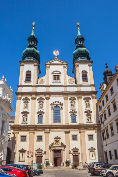 Вена Австрия 2018 Иезуитская Церковь Университетская Церковь Сейпельской Площади Игнаца — стоковое фото
