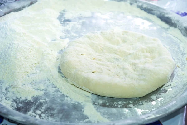 Das Traditionelle Georgische Gericht Kubdari Mit Fleisch Svaneti — Stockfoto