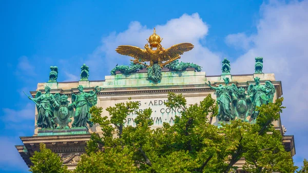 Wszystko Pałacu Hofburg Wiedniu Elewacyjne Parku Burggarten — Zdjęcie stockowe