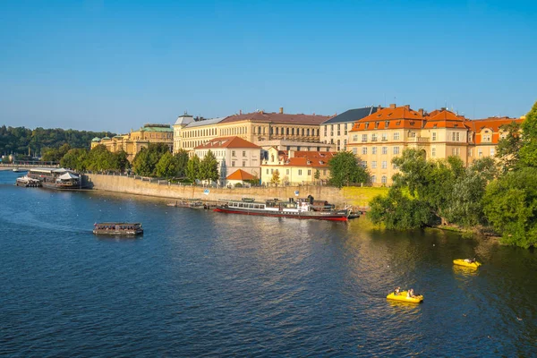 Güzel Yaz Günü Vitava Nehri Prag Prag Çek Cumhuriyeti 2018 — Stok fotoğraf
