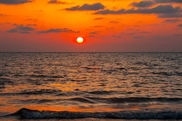 Piękny Zachód Słońca Nad Morzem Czarnym Gold Sea Zachód Słońca — Zdjęcie stockowe