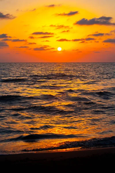 Belo Pôr Sol Mar Negro Pôr Sol Mar Ouro Poti — Fotografia de Stock