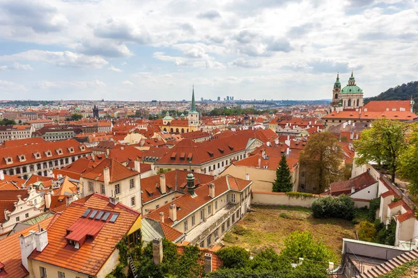 Antenne Bekijken Van Oude Stad Praag Tsjechië — Stockfoto