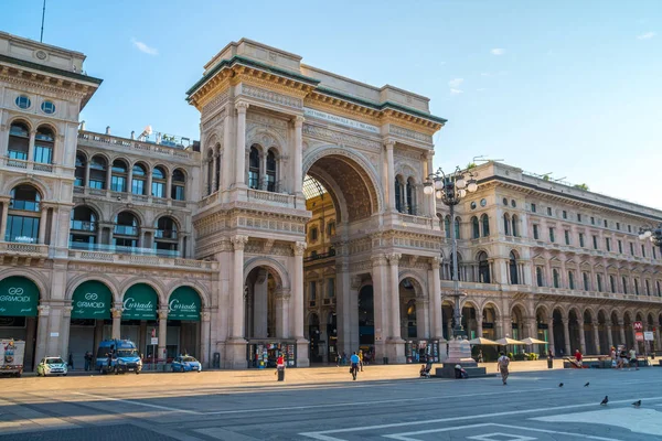 Milão Itália 2018 Galleria Vittorio Emanuele Piazza Del Duomo Milão — Fotografia de Stock