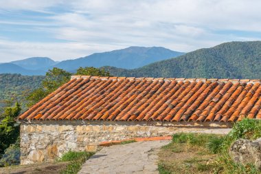 nekresi, tarihi manastırda: kakheti, georgia.