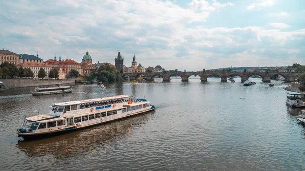 Prag Tschechische Republik 2018 Blick Auf Die Alte Stadtpier Architektur — Stockfoto