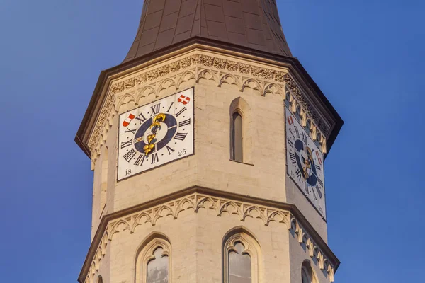 Clock Tower City Vienna Austria — Stock Photo, Image