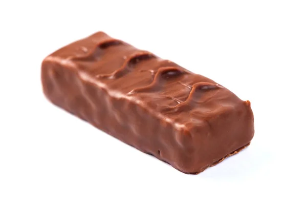 Chokladkaka Med Sockerkulör Isolerad Vit — Stockfoto