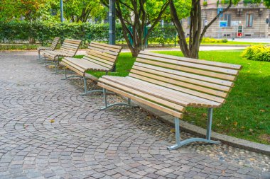 Bir Bank kamu Park, Milano, İtalya.