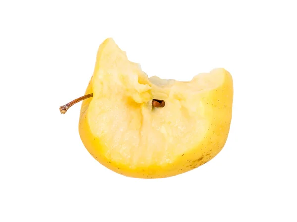 Gebeten Gele Apple Vruchten Witte Achtergrond — Stockfoto