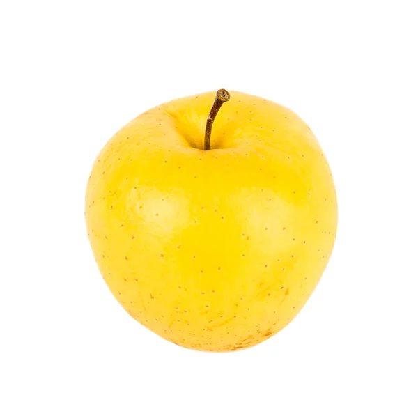 Olgun Sarı Elma Meyve Beyaz Arka Plan Üzerinde — Stok fotoğraf
