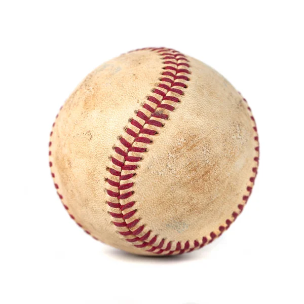 Worn baseball isolated on white background, sport — Stock Photo, Image