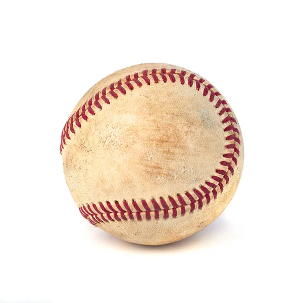 Worn baseball isolated on white background, sport — Stock Photo, Image