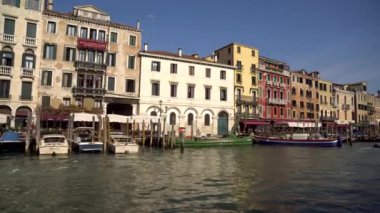 Venedik, Italya-15.03.2019: teknede büyük Kanal Görünümü