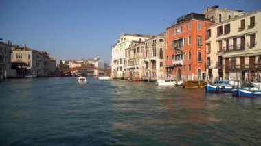 Venedik, Italya-15.03.2019: teknede büyük Kanal Görünümü