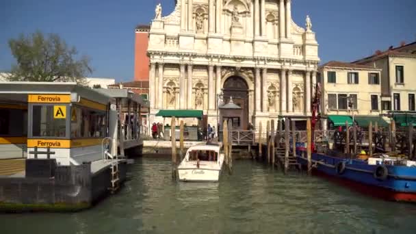 Venetië Italië 2019 Uitzicht Het Canal Grande Vanaf Boot — Stockvideo