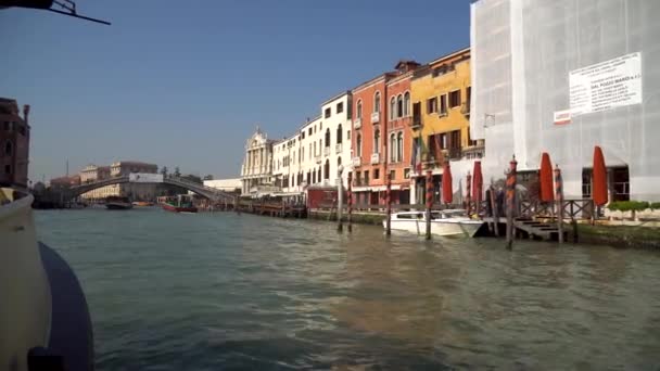 Veneza Itália 2019 Vista Grande Canal Barco — Vídeo de Stock