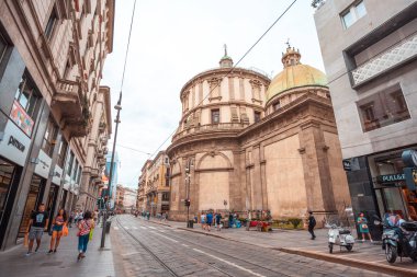 Milan, Italya-14.08.2018: Milano Katedrali, Katolik din