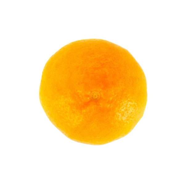 Tangerine (mandarin) on a white background, fruit, top view — Stock Photo, Image