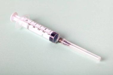 Şırınga Hafif arka plan, tıbbi araçlar izole