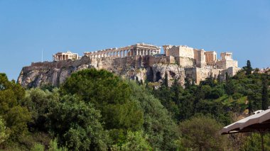 Akropolis tepesi, Yunanistan. Ünlü eski Akropolis bir üst dönüm noktası o