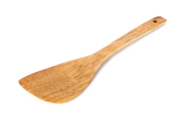 Fa konyha spatula elszigetelt fehér háttér — Stock Fotó
