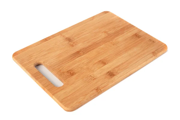 Tablero de cocina de madera aislado sobre fondo blanco — Foto de Stock