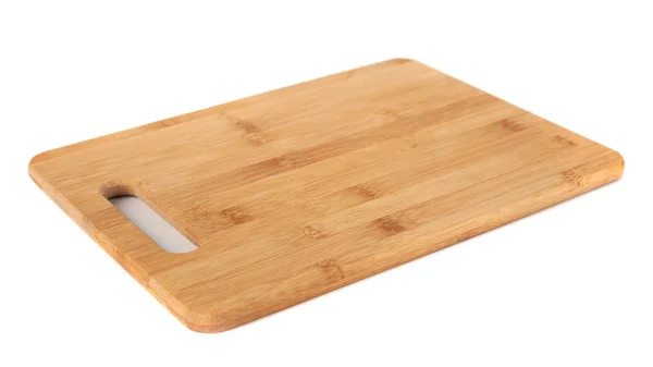 Ahşap mutfak tahtası beyaz arkaplanda izole edilmiş — Stok fotoğraf