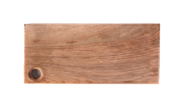 Holz Küchenbrett isoliert auf weißem Hintergrund — Stockfoto