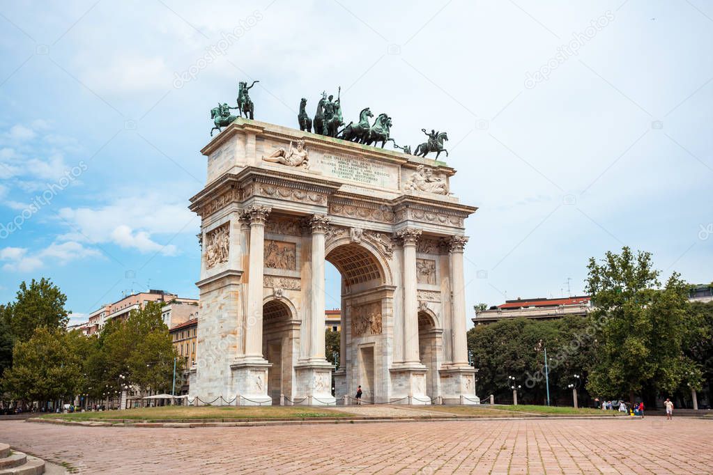 Arch of Peace, or Arco della Pace, city gate in the centre of th