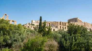 Atina, Yunanistan 'daki Akropolis' teki Parthenon tapınağı