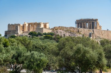 Atina, Yunanistan 'daki Akropolis' teki Parthenon tapınağı