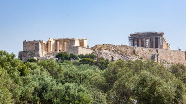 Atina, Yunanistan 'daki Akropolis' teki Parthenon tapınağı