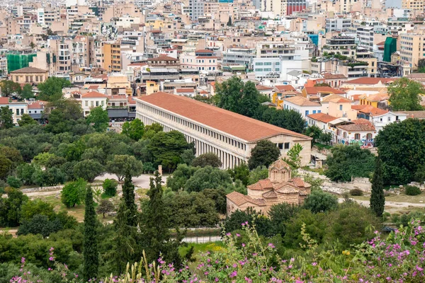 Atenas, Grecia - 25.04.2019: Vista superior en el Ágora Antiguo de At — Foto de Stock