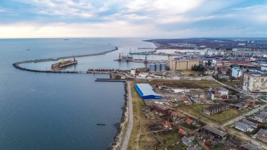 Poti şehir manzara yukarıdan fotoğraflandı, Gürcistan