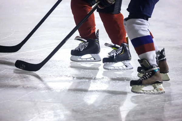 Legs during the men Ice Hockey match, sport — Stock Photo, Image