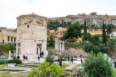 Atina, Yunanistan - 25.04.2019: Androniko Horologion Görünümü