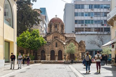 Atina, Yunanistan - 26.04.2019: Panagia Kapnikarea Kilisesi, t