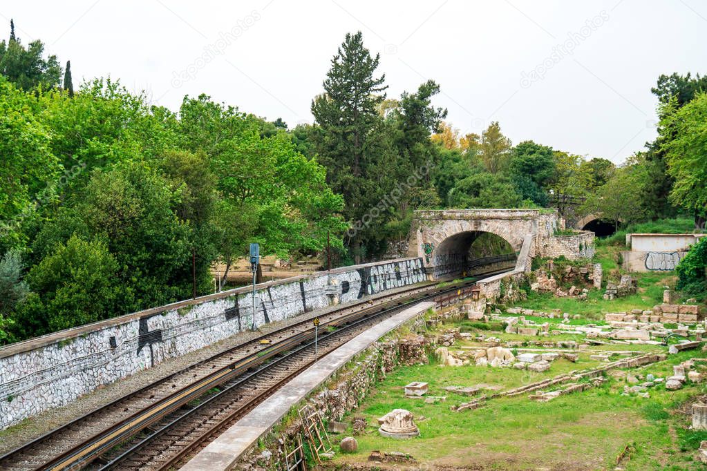Electric Railway and tunnel of Athens, Greece