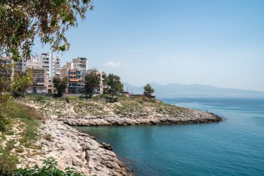 Pire'de Akdeniz'in güzel sahili, Yunanistan