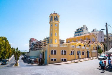 Pire, Yunanistan - 26.04.2019: ünlü Zoodochos Pigi kilisesi