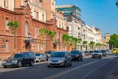 Tiflis, Gürcistan - 08.05.2019: Agmaşenbeli Bulvarı görünümü