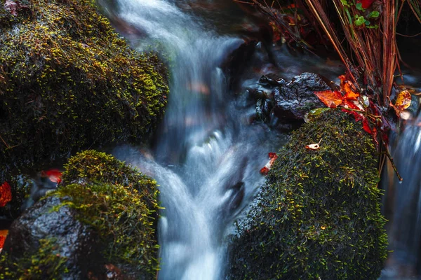 Malerischer Blick auf den Wasserfall in der Dariali-Schlucht im Herbst, gveleti waterf — Stockfoto