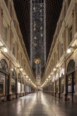 Brüksel, Belçika - 21.01.2019: Galeries Royales Saint-Huber