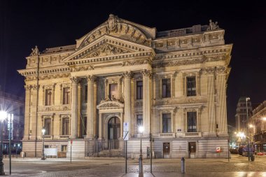 Brüksel, Belçika - 21.01.2019: La Monnaie Tiyatrosu, Ulusal